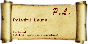 Privári Laura névjegykártya